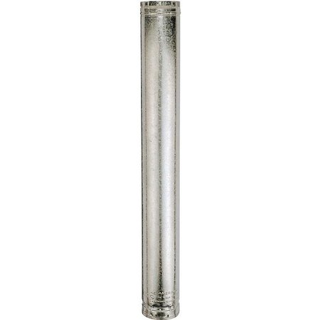 AMERI-VENT 3E5 Type B Gas Vent Pipe, 3 in OD, 5 ft L, Galvanized Steel 300000